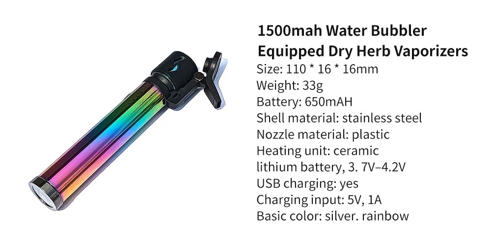 1500mah Water Bubbler Equipped Dry Herb Vaporizers 1500mah Water Bubbler Equipped Dry Herb Vaporizers